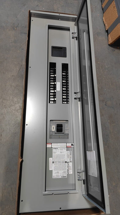 PANELBOARD SIEMENS, 400 AMP, 480Y/277V, 3PH/4W, 30Sp, (w/ USED Main Breaker), Nema 3R Outdoor, 62 Inch, P1E30MC400AT