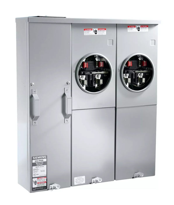 Meter Box Siemens WEPK2211 200 AMP 2-Gang UNI-PAK Meter Socket