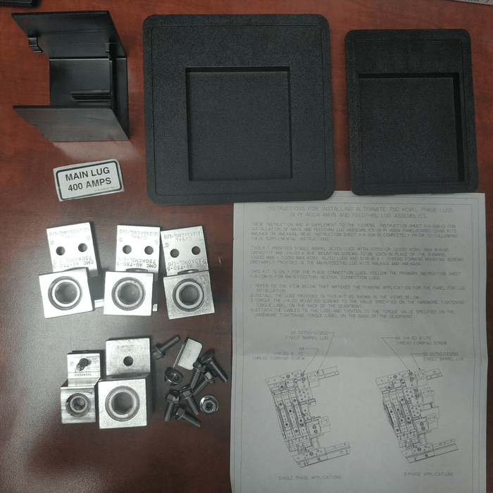 Main Lug Kit SIEMENS 4MLKA3A, 400A, 3 Phase (Breaker)