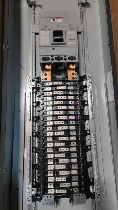 PANELBOARD SIEMENS, 400 AMP, 240V 120V, MLO (w/ USED MAIN Breaker), 1PH/3W, 42Sp, SINGLE PHASE, NEMA 3R Enclosure, 68 Inch, P1A42MC400AT