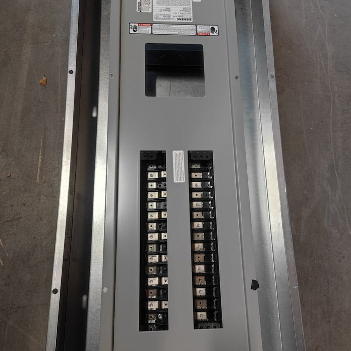 PANELBOARD SIEMENS, 400 AMP, 240V / 120V, MLO, 1PH/3W, 30Sp, SINGLE PHASE, Box + Cover, 62 Inch, P1A30MC400AT