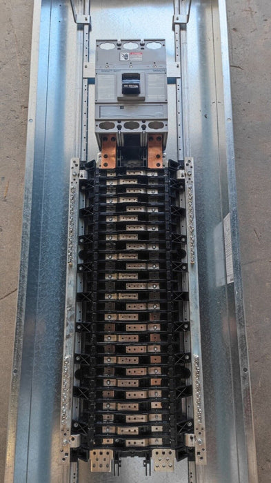 PANELBOARD SIEMENS, 400 AMP, 240/120V, MLO (w/ USED MAIN Breaker), 1PH/3W, 54Sp, NEMA 1 Indoor, 74 Inch, P1A54MC400AT