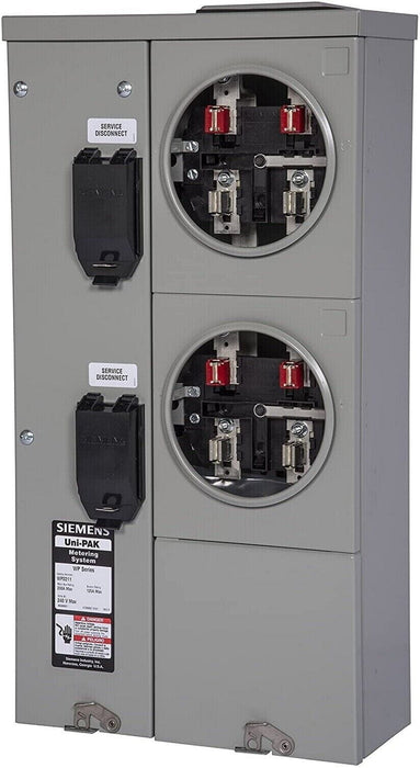 Meter Box SIEMENS WP2211 (2-Gang) 200A, 4 Jaw 125A, 2 Position Ring Type, 120/240V