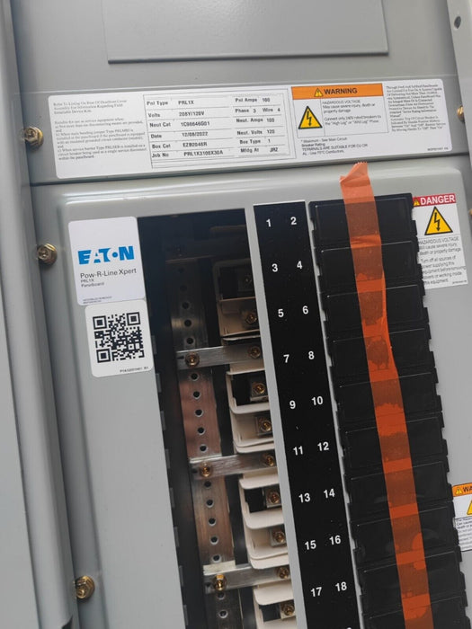 Panelboard EATON PRL1x, 100 AMP, 208Y/120V, 3PH/4W, 30Sp, NEMA 1, 48 Inch, PRL1X3100X30A