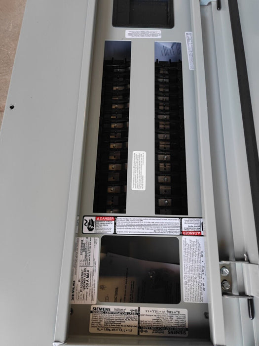 PANELBOARD SIEMENS, 250 AMP, 240/120V, 1PH/3W, 30Sp, SINGLE PHASE, NEMA 3R Outdoor, 38 Inch, P1A30MC250AT