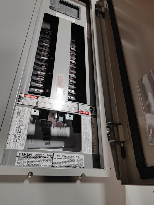 PANELBOARD SIEMENS, 250 AMP, 208Y/120V, MLO, 3PH/4W, 30Sp, NEMA 3R/12, 38 Inch, P1X30MC250CT