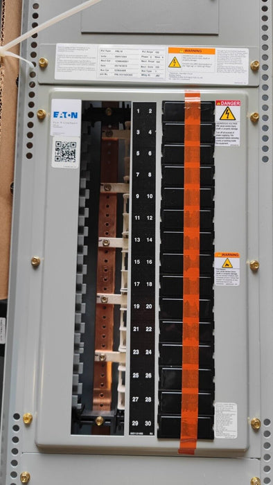 Panelboard EATON PRL1x, 100 AMP, 208Y/120V, 3PH/4W, 30Sp, NEMA 1, 48 Inch, PRL1X3100X30C