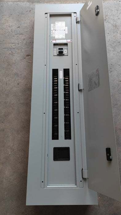 PANELBOARD SIEMENS, 400 AMP, 480Y/277V, MLO (w/ USED MAIN Breaker), 3PH/4W, 54Sp, Box + Cover, 74 Inch, P1E54MC400AT