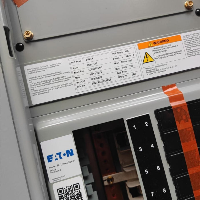 Panelboard EATON PRL1x, 400 AMP, 208Y/120V, 3PH/4W, 60Sp, NEMA 3R, 72 Inch, PRL1X3400X60CS