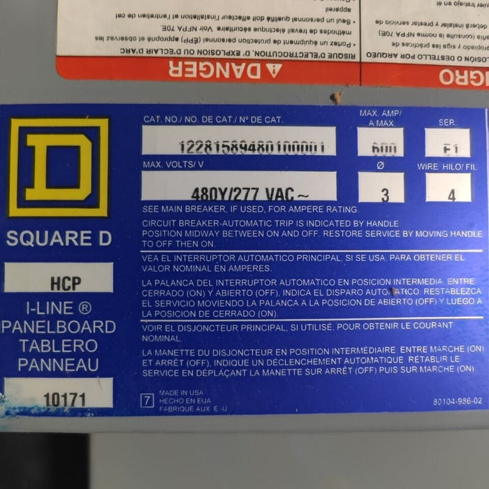 Panelboard Square D HCP, 600A, 600 VAC / 250 VDC, 3PH/3W, 45 Inch