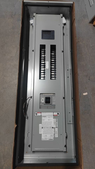 PANELBOARD SIEMENS, 400 AMP, 480Y/277V, 3PH/4W, 30Sp, (w/ USED Main Breaker), Nema 3R Outdoor, 62 Inch, P1E30MC400AT