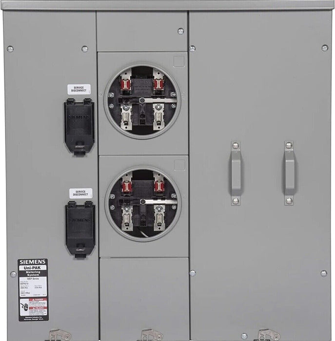 Meter Box SIEMENS WEP4212, 400A 4-Jaw 200A per Position, 2-Ring Type Cover