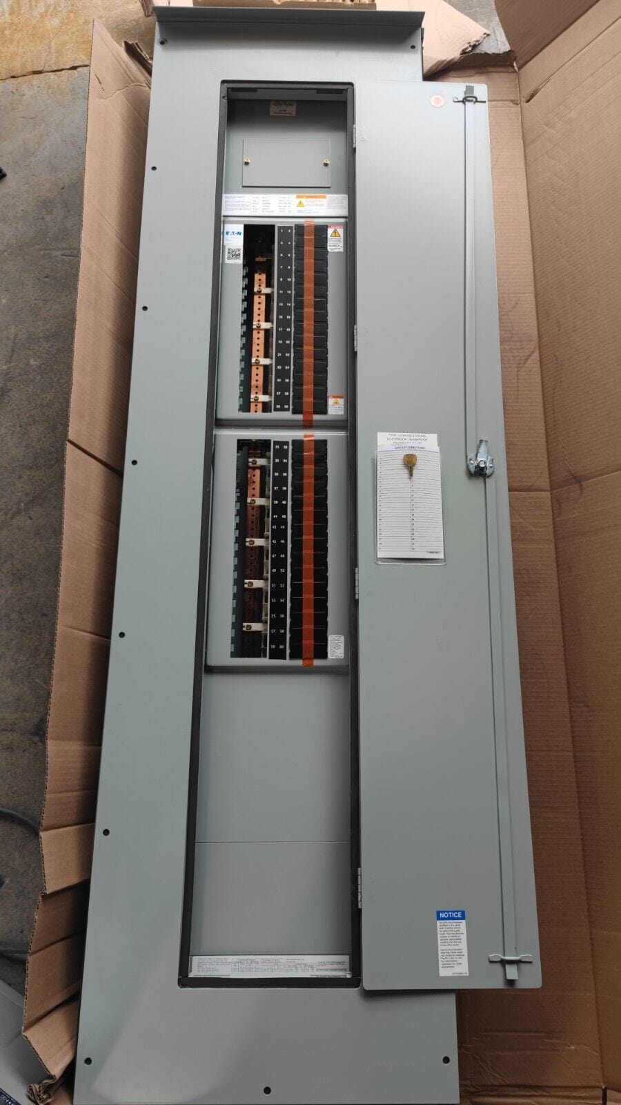Panelboard EATON PRL1x, 225 AMP, 208Y/120V, 3PH/4W, 60Sp, NEMA 3R, 72 ...